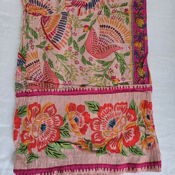 Cynthia Rowley Floral Straight-Leg Pants in Pink, Green, Orange - Picture 5 of 5